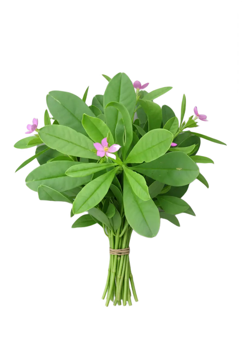 Fresh water leaf bunch on a table